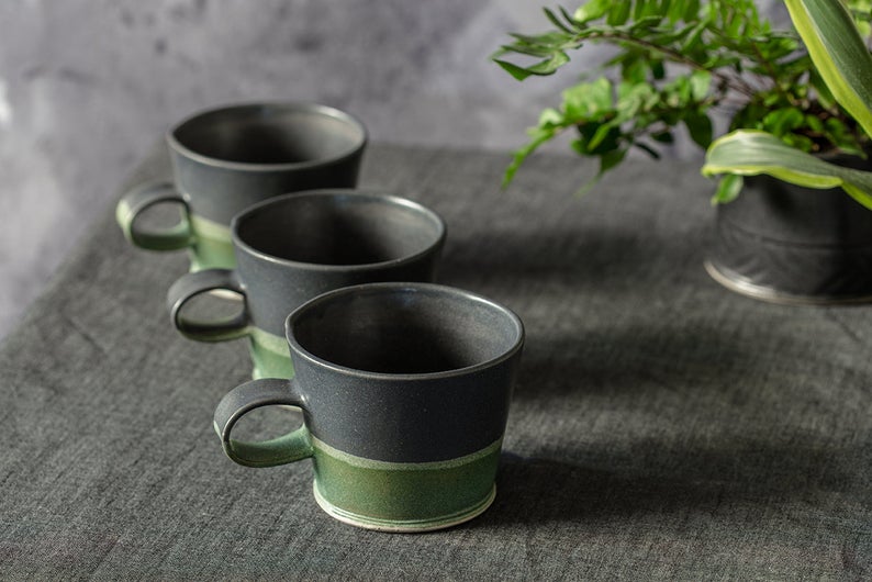 Ludivine Black & Green Mug