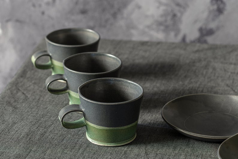 Ludivine Black & Green Mug